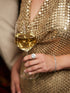 Retro Gold Wine Glasses - Set of 2