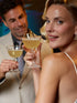 Retro Gold Coupe Glasses - Set of 2