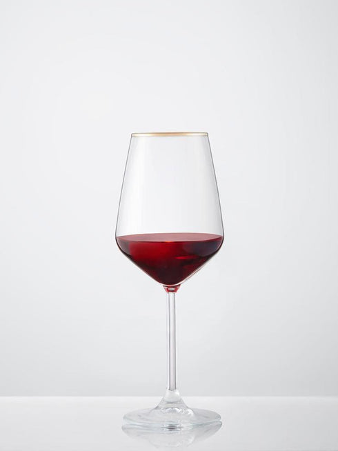 Retro Gold Wine Glasses - Set of 2