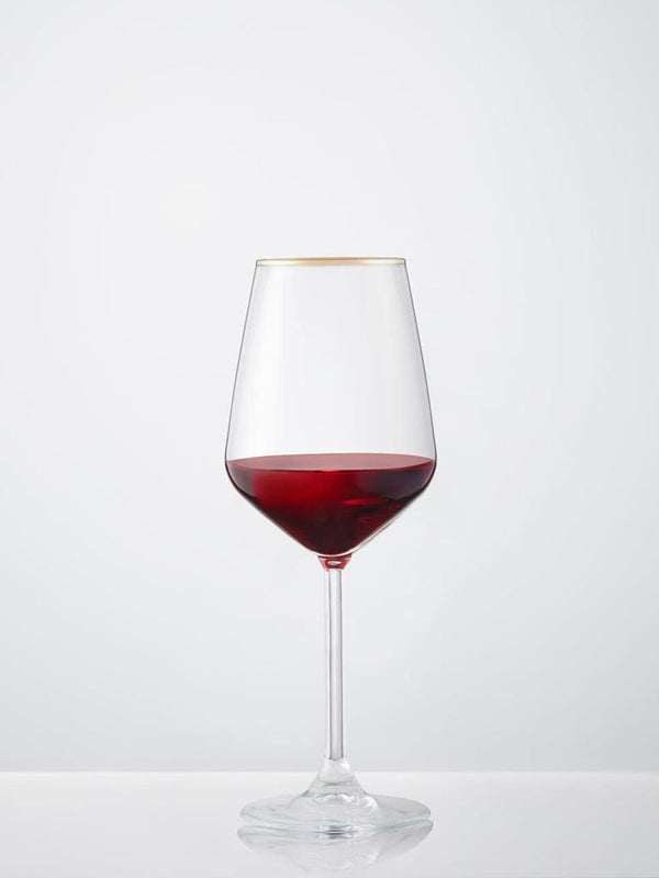 Retro Gold Wine Glasses - Set of 2