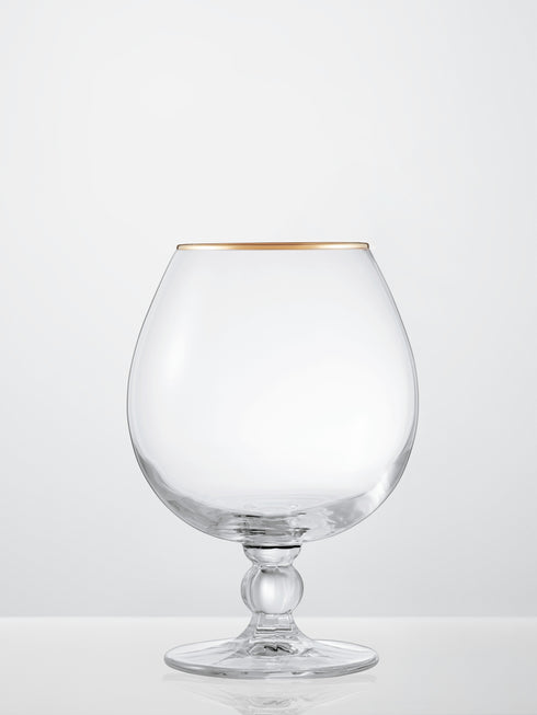 Retro Gold Cognac Glasses - Set of 2