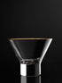 Retro Gold Stemless Martini Glasses - Set of 2