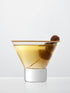Retro Gold Stemless Martini Glasses - Set of 2